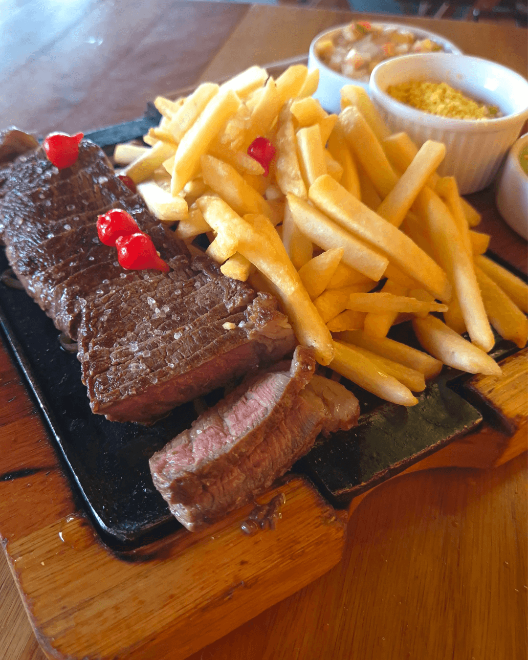 Picanha na chapa servida no Buteco da Villa